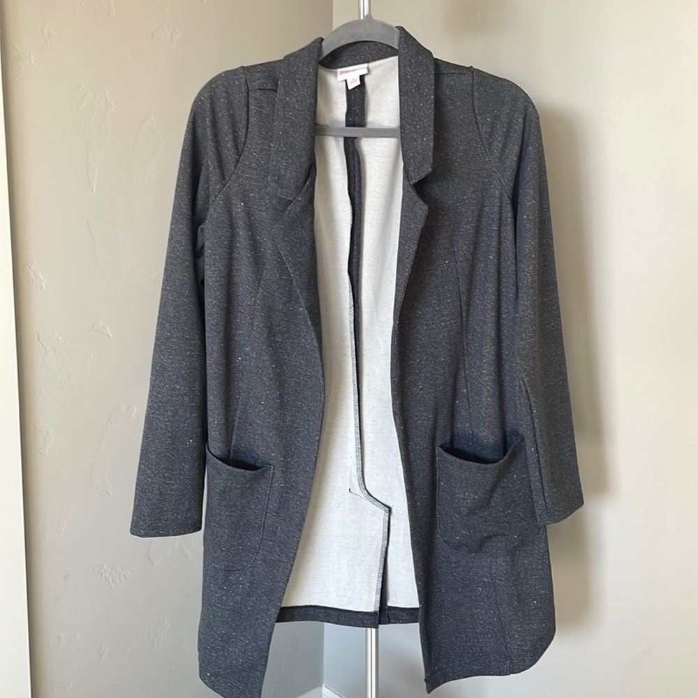Lularoe gray cardigan with pockets, size Small